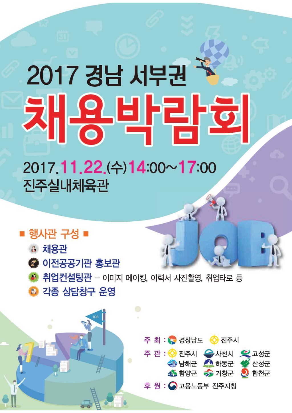 2017 경남 서부권 채용박람회 포스터