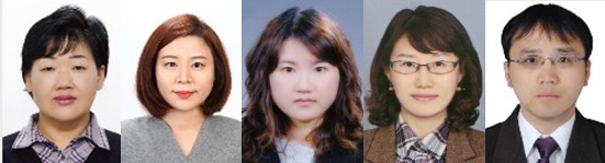 사진 왼쪽부터 김연옥·김태영·신민주·이기화·이학균 주무관